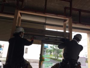 愛知県大府市 店舗ドア工事店 自動ドアエンジン取替工事