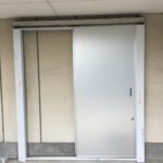 愛知県名古屋市 工場 店舗ドア工事店 出入口引戸取替工事 上吊りハンガードアへ取替＜ホンダトーヨー住器株式会社＞