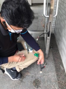 愛知県大府市 マンション フロントドア エントランスドア電気錠取替工事【ドアファクトリー】
