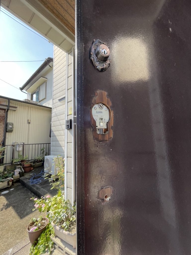 豊明市 戸建住宅 玄関ドア錠取替工事【ドアファクトリー】