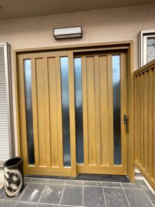 名古屋市南区 戸建住宅 玄関引戸改修工事 （へーべシーべ）【ドアファクトリー】