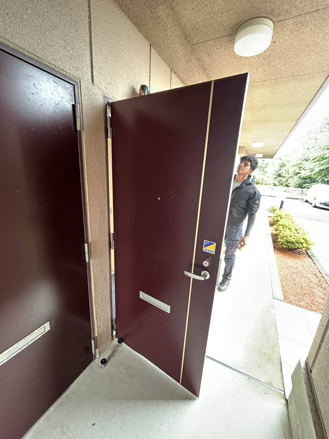 愛知県豊田市 マンション ドア取替工事 LIXIL改装用マンションドアRSⅡ　HM02タイプ【ドアファクトリー】